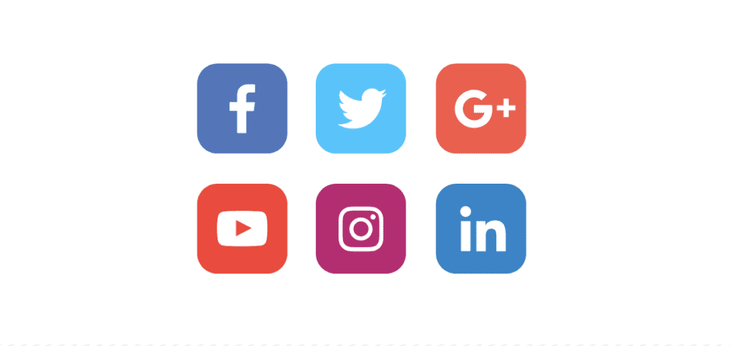 Social media follow icons