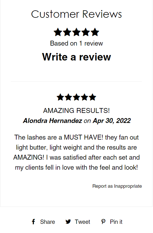 customer reviews on a beauty product page