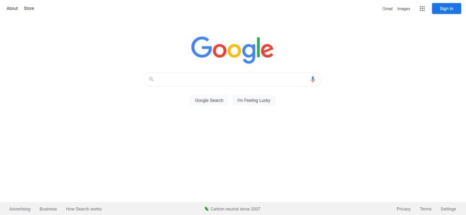 Google’s home page
