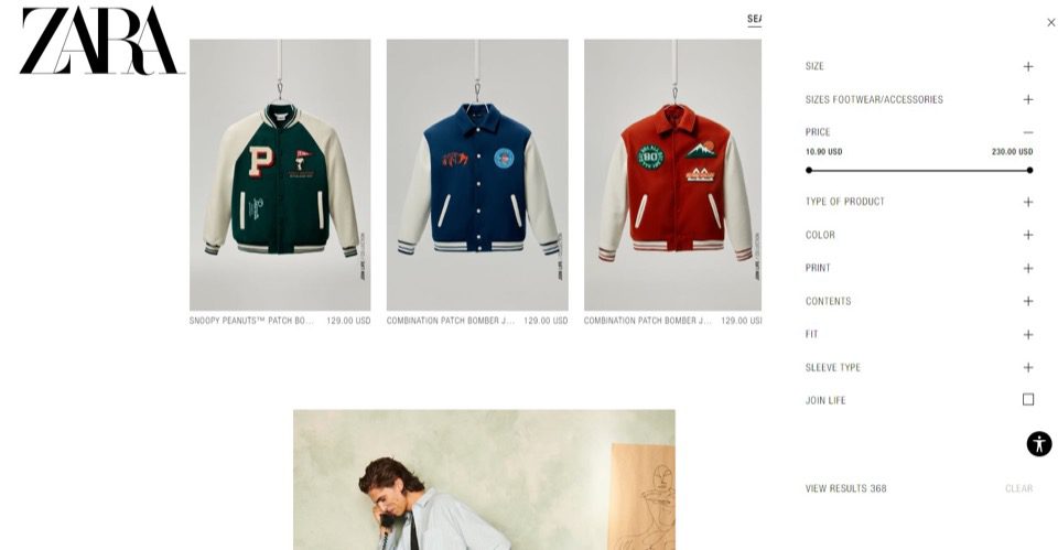 a minimalist apparel business website design